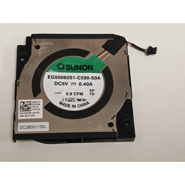 Cooler procesor Laptop, Dell, Precision 5480, P154G, P154G003, 3FCRK, 03FCRK, EG50060S1-C590-S9A, DC2800113SL, ND75C89-21F21, DC2800113DL, 5V, 0.4A, CPU