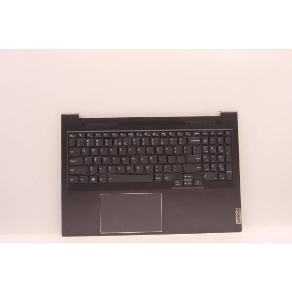 Carcasa superioara cu tastatura palmrest Laptop, Yoga Slim 7 Pro 16ARH7 Type 82UW, 5CB1J38435, HQ20721954000, HQ21840168000, NB6188, iluminata, gri inchis, layout US