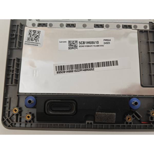 Carcasa superioara cu tastatura palmrest Laptop, IdeaPad 1 14JCL7 Type 82LV, 5CB1H68610, AP2GW000330, AM2GW000100, Cloud Grey, non finger, argintie, layout US