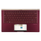 Carcasa superioara cu tastatura palmrest Laptop, Asus, ZenBook 13 UX333F, UX333FA, UX333FN, 90NB0JV6-R31US0, 90NB0JV6-R31UI0, 13NB0JV0P14011, 13N1-6AA0W01, UX333FA-3R, iluminata, rosie purpuliu, layout US