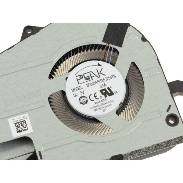 Cooler placa video Laptop, Dell, Inspiron 16 Plus 7630, P125F, P125F004, 40RPX, 040RPX, DFS5K22305283Z-FQ93, 023.100U2.0001, B9008ASHSF2200TN, 023.I00U2.0011, pentru RTX3050/4050, 5V, 0.5A, GPU