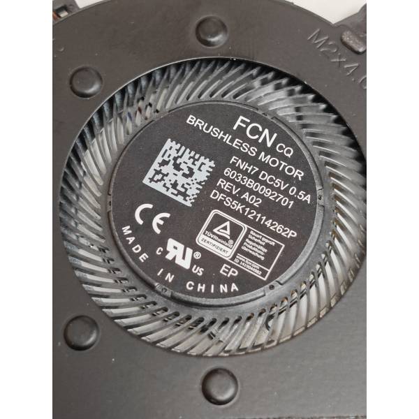 Cooler procesor Laptop, HP, 17S-CU, M53066-001, M50438-001, 6033B0092701, FNH7, DFS5K12114262P, BAPA0606R5HY009, 6033B0093301, Discret, 5V, 0.5A, CPU
