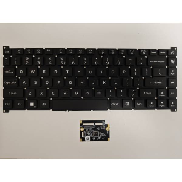 Tastatura Laptop Gaming, Acer, Predator Triton 300SE PT314-51S, N20C8, iluminata, RGB Per Key, neagra, layout US