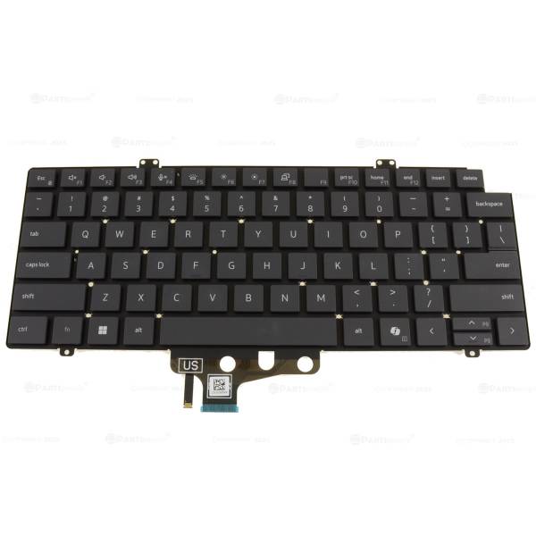 Tastatura Laptop, Dell, Pro Max 14 MC14250, P196G, P196G001, RW20C, 0RW20C, iluminata, gri inchis, layout US