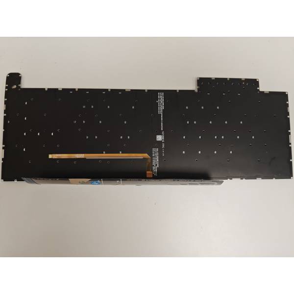 Tastatura Laptop Gaming, Asus, TUF A15 FA507U, FA507UI, FA507UU, FA507UV, iluminata, RGB, alba, transparent, layout US