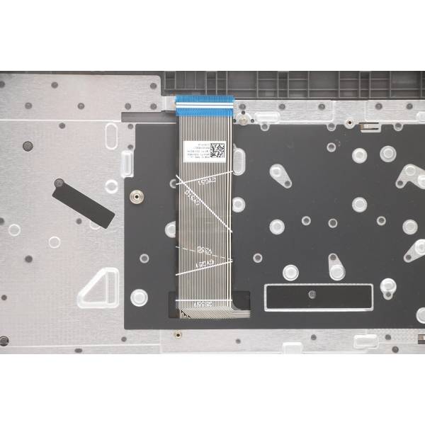 Carcasa superioara cu tastatura palmrest Laptop, Lenovo, V17 G2 ITL Type 82NX, 5CB1B96603, AP21N000500, AM21N000500, fingerprint, Artic Grey, layout UK