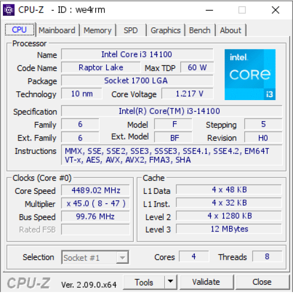 Procesor Intel Core i3-14100, SRMX1, pana la 4.7 GHz turbo, 12MB L3, Socket LGA1700, Intel UHD Graphics 730, tray
