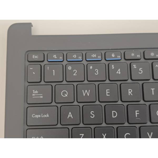 Carcasa superioara cu tastatura palmrest Laptop, Asus, ExpertBook B1 B1503C, B1503CTA, B1503CVA, 90NX0801-R34US3, 13N1-JZL0411, 13N1-JZA0501, B1503CVA-1A, iluminata, gri, layout US