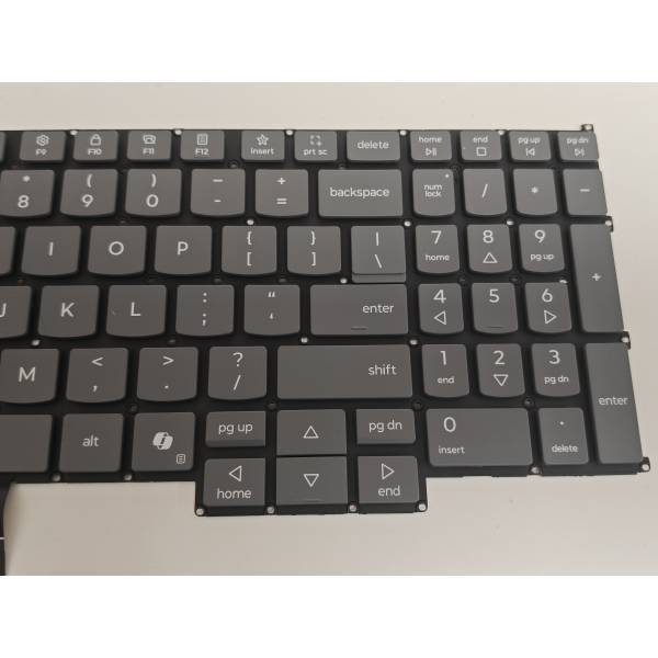 Tastatura Laptop, Lenovo, IdeaPad Pro 5 16AGP11 Type 83SJ, iluminata, gri, layout US