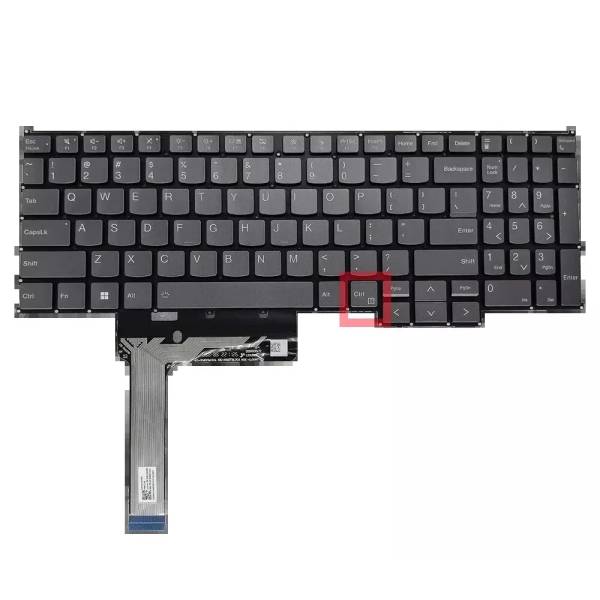 Tastatura Laptop, Lenovo, IdeaPad Pro 5 16AGP11 Type 83SJ, iluminata, gri, layout US