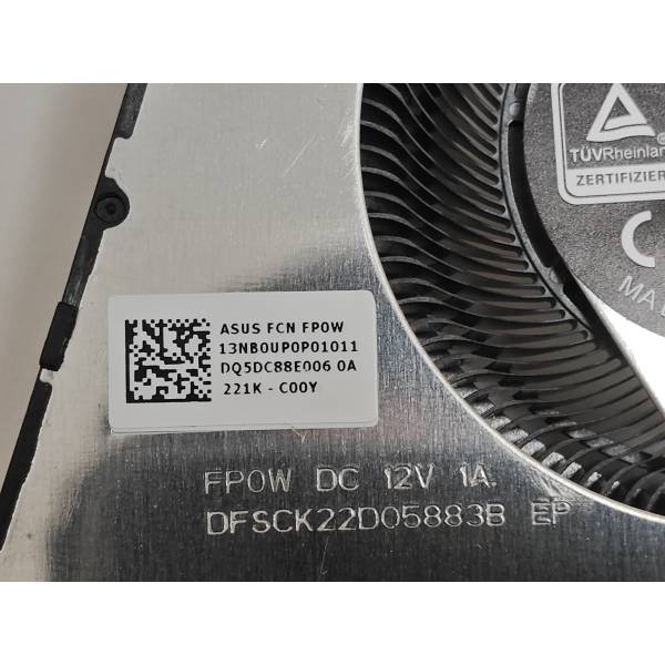 Cooler placa video Laptop, Asus, ProArt StudioBook Pro 16 W7600H, W7600H3A, W7600H5A, W7600Z, W7600Z3A, 13NB0UP0P01011, DFSCK22D05883B-FP0W, DQ5DC88E009, 12V, 1A, GPU