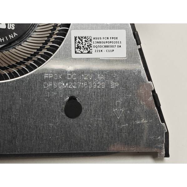 Cooler procesor Laptop, Asus, ProArt StudioBook Pro 16 W5600Q, W5600Q2A, 13NB0UP0P02011, DFSCM22716392B-FP0X, DQ5DC88E007, 12V, 1A, CPU