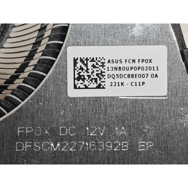 Cooler procesor Laptop, Asus, ProArt StudioBook Pro 16 W5600Q, W5600Q2A, 13NB0UP0P02011, DFSCM22716392B-FP0X, DQ5DC88E007, 12V, 1A, CPU