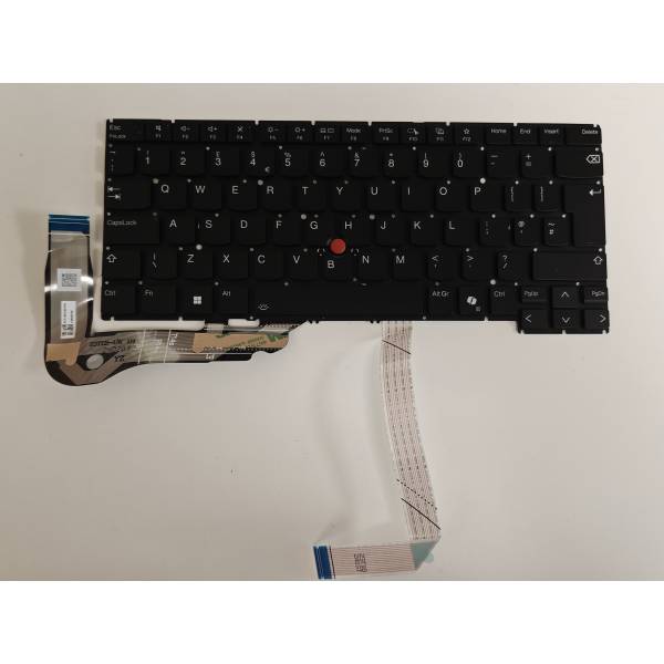 Tastatura Laptop, Lenovo, ThinkPad T14s Gen 6 Type 21M1, 21M2, 21N1, 21N2, 21QX, 21QY, 21R1, 21R2, 21TB, 21TC, iluminata, neagra, layout UK