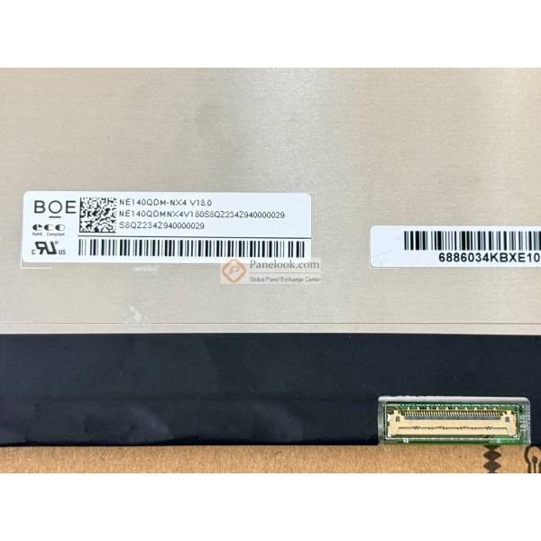 Display Laptop, BOE, NE140QDM-NX4 V18.0, 14 inch, slim, 2560x1600, QHD+, WQXGA, 16:10, conector ingust, 20mm, 144Hz, 40 pini