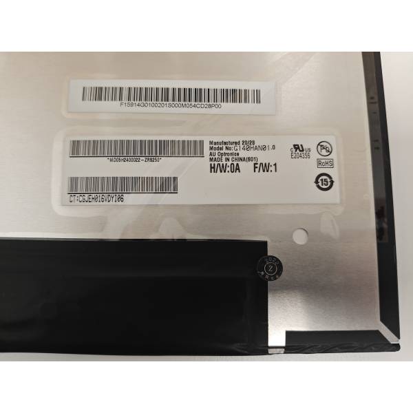 Display Laptop Industrial, AU Optronics, G140HAN01.0, 14 inch, FHD, 1920x1080, non touch, 30 pini