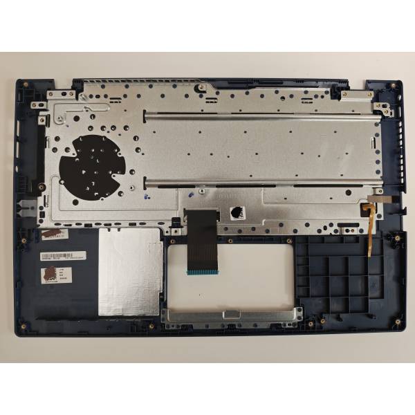 Carcasa superioara cu tastatura palmrest Laptop, Asus, VivoBook 14 A409F, A409FA, A409FJ, 90NB0Q94-R33US0, 13NB0MS4P02024-3, 39XKPTAJN60, FBXKP010010, X409JA-1B, iluminata, albastra, layout US