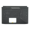 Carcasa superioara cu tastatura palmrest Laptop Gaming, Asus, ROG Strix GL503GE, GL503VM, 90NR0082-R30US0, EABKL004070, 3BBKLTAJNF0, 3RBKLTFJN30, GL503GE-1B, iluminata, RGB 4 Zone, neagra, layout US