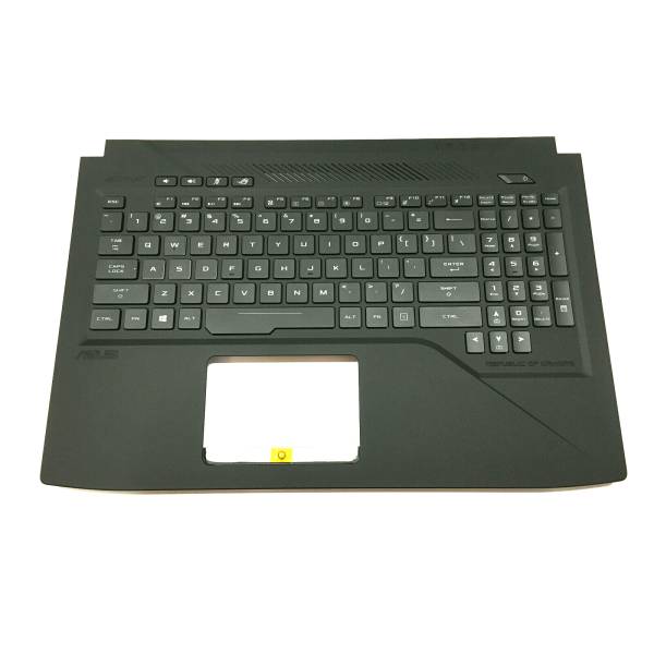 Carcasa superioara cu tastatura palmrest Laptop Gaming, Asus, ROG Strix GL503GE, GL503VM, 90NR0082-R30US0, EABKL004070, 3BBKLTAJNF0, 3RBKLTFJN30, GL503GE-1B, iluminata, RGB 4 Zone, neagra, layout US