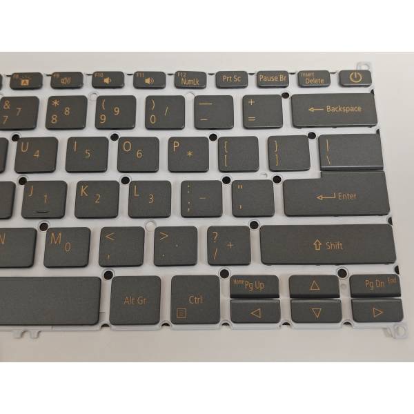 Tastatura Laptop, Acer, Swift 5 SF514-51, iluminata, gri cu taste portocalii, layout US
