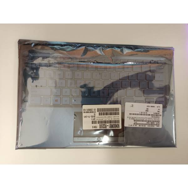Carcasa superioara cu tastatura palmrest Laptop, Asus, ZenBook 14 BX431F, BX431FA, 90NB0MB1-R30US0, HQ20720607000, UX431FAC-3B, iluminata, albastru deschis, layout US