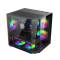 Carcasa Calculator PRO GAMING Alma Black Cube Tower, Compatibila M-ATX/M-ITX, 3x Ventilatoare ARGB, Design Compact, Neagra, pentru PC/Desktop