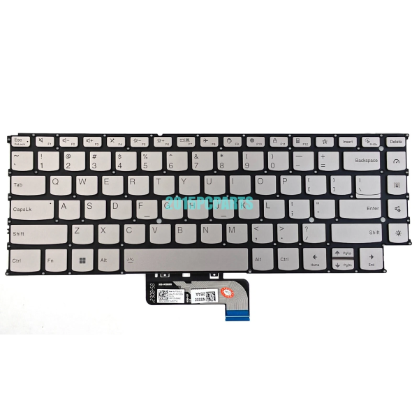 Tastatura Laptop, Lenovo, IdeaPad Yoga 9 14IAP7 Type 82LU, iluminata, argintie, layout US