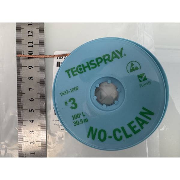 Tresa absorbanta pentru extractia fludorului, banda de dezlipit No-Clean, Techspray 30.5m lungime 1.9mm latime