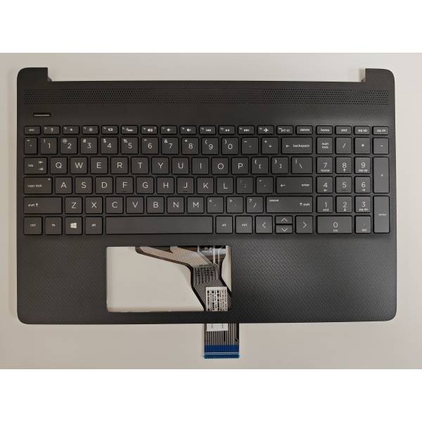 Carcasa superioara cu tastatura palmrest Laptop, HP, 15S-FQ, TPN-Q222, FA0P5002010, iluminata, neagra, layout US