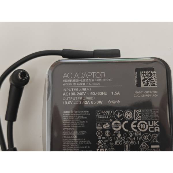 Incarcator Laptop, Asus, VivoBook Go 15 E1504F, E1504FA, E1504FAB, 0A001-01052400, 0A001-00897300, AD10500, ADP-65GD D, 19V, 3.42A, 65W, mufa 4.5x3.0mm