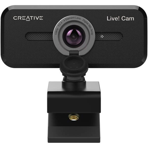 Webcam Creative Live, Sync V2 Full HD 1080p, Microfoane Duale, Camera web pentru PC si Laptop, Streaming si Video Conferinte, Negru Model - VF0880