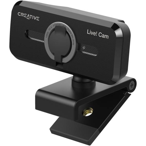 Webcam Creative Live, Sync V2 Full HD 1080p, Microfoane Duale, Camera web pentru PC si Laptop, Streaming si Video Conferinte, Negru Model - VF0880