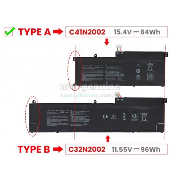 Baterie compatibila Laptop, Asus, ZenBook Pro 15 UX535L, UX535LH, UX535LI, 0B200-03770100, 4ICP7/54/64, C41N2002, 15.4V, 4050mAh, 62.37Wh