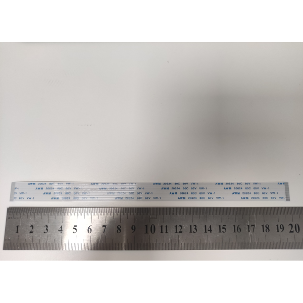 Cablu panglica AWM 20626 80C 60V VW-1, 0.5mm latime intre pini, 26 pini fata fata, 20cm lungime