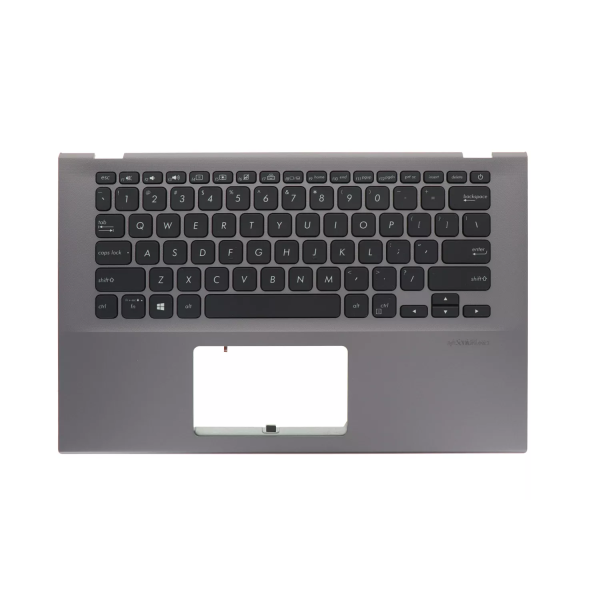 Carcasa superioara cu tastatura palmrest Laptop, Asus, VivoBook 14 X412U, X412UA, 90NB0KP2-R32UI1, 13NB0KP2AP0421, 13N1-7BA0A21, 13NB0KP0M02XII, X412UA-1G, iluminata, gri, layout US