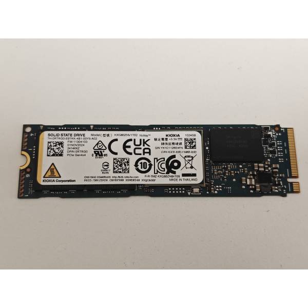 Solid State Drive (SSD) Kioxia, XG8 1TB, PCIe 4.0 x 4, NVMe M.2, KXG80ZNV1T02, 7000 MB/s, 5600 MB/s, Laptop/Desktop