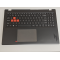 Carcasa superioara cu tastatura palmrest Laptop Gaming, Acer, Nitro Lite 16 NL16-71G, 6B.D6ZN8.001, HQ269010009Z05, HL6807CC00000, HQ2520101HCD0, iluminata, neagra, layout US