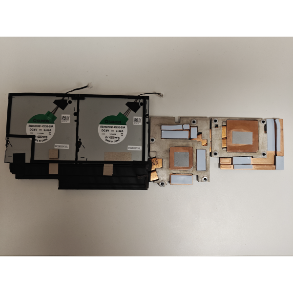 Set coolere Laptop, Dell, Precision 7670, P114F, P114F001, discret graphics, 4YGRP 04YGRP, DV704, 0DV704, AT3MM008ZCL, EG75070S1-C730-S9A, DC28000Y3SL, 5V ,0.42A