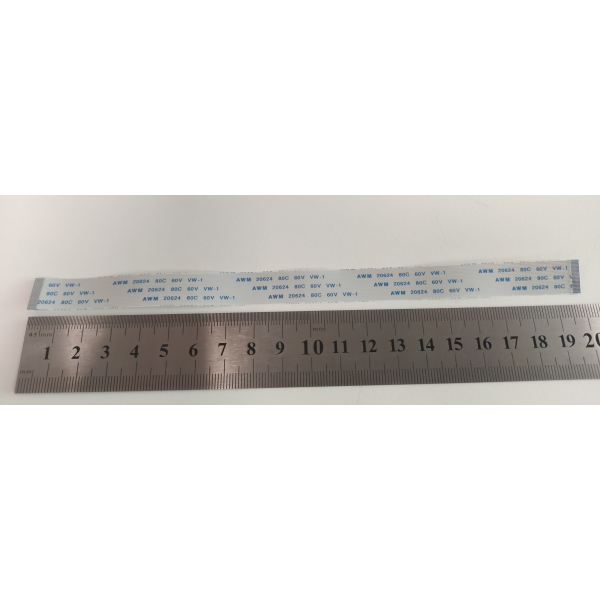 Cablu panglica AWM 20624 80C 60V VW-1, 0.5mm latime intre pini, 24 pini fata fata, 20cm lungime