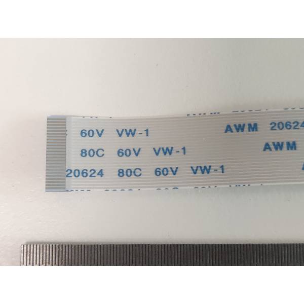 Cablu panglica AWM 20624 80C 60V VW-1, 0.5mm latime intre pini, 24 pini fata fata, 20cm lungime