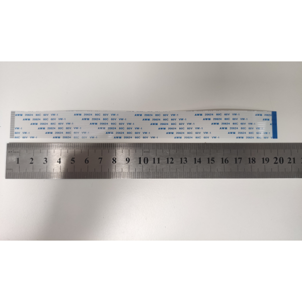 Cablu panglica AWM 20634 80C 60V VW-1, 0.5mm latime intre pini, 40 pini fata verso, 20cm lungime