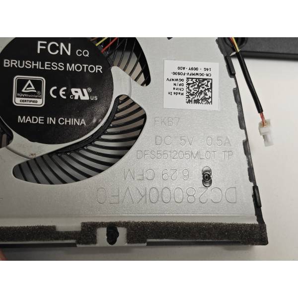 Set coolere Laptop Gaming, Dell, G3 15 3579, 0GWMFV, GWMFV, 0TJHF2, TJHF2, DC28000KVF0, DC28000KUF0, 5V, 0.50A