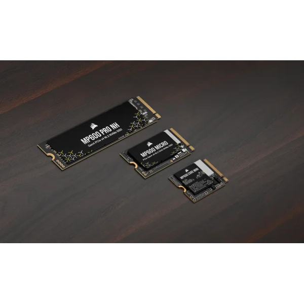 Solid State Drive (SSD) Corsair, MP600 Micro 1TB, PCIe Gen 4.0 x 4, NVMe M.2 2242, CSSD-F100GBMP600MCR, 5100 MB/s, 4300 MB/s, Laptop/Desktop