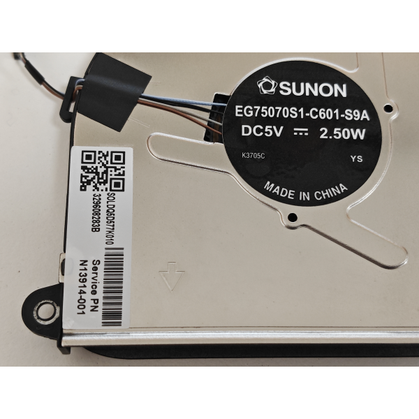 Set coolere Laptop, HP, Zbook Power 15 G9, HSN-Q36C, N13914-001, N13915-001, N32583-001, EG75070S1-C601-S9A, EG75070S1-C611-S9A, SOLDQ5D577K010, SOLDQ5D567K003, 5V, 2.50W