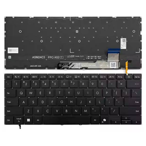 Tastatura Laptop, Asus, VivoBook S14 S3407C, S3407CA, iluminata, neagra, layout US