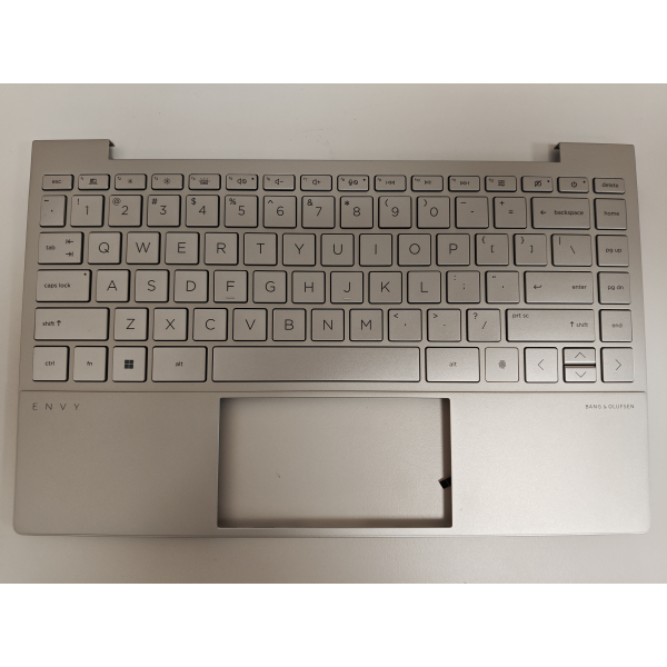 Carcasa superioara cu tastatura palmrest Laptop, HP, L98415-001, L98415-B31, L96801-001, L96801-B31, L96801-031, Natural Silver, iluminata, layout US