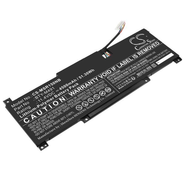Baterie compatibila Laptop Gaming, MSI, Modern 14 C5M, MS-14JK, CS-MSR150NB, BTY-M491, 11.4V, 4500mAh, 51.30Wh