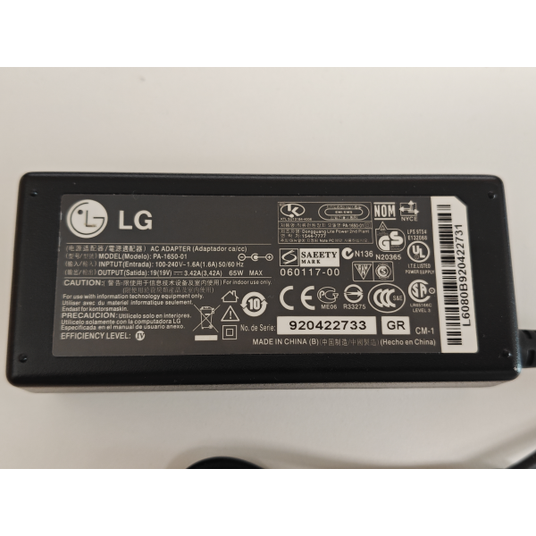 Incarcator Monitor, LG, PSAB-L203A, PA-1650-01, 19V, 3.42A, 65W, mufa 6.5x4.4mm