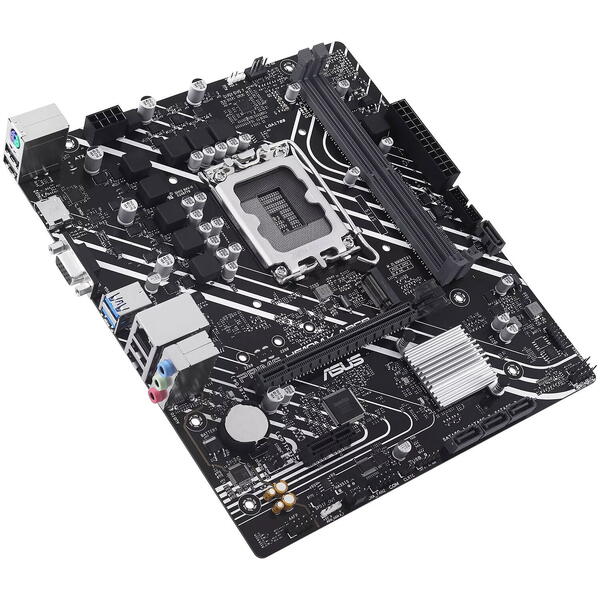 Placa de baza calculator PC Desktop, Asus, Prime H610M-K ARGB, Intel, LGA 1700, DDR5, Micro ATX, mATX, M.2 Aura, Chipset H610, 90MB1G90-M0EAY0
