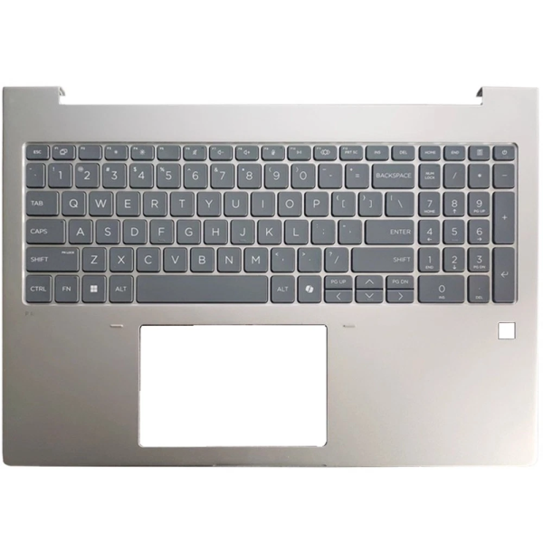 Carcasa superioara cu tastatura palmrest Laptop, HP, ProBook N98507-001, N98507-B31, N98508-001, N99344-001, iluminata, argintie, layout US